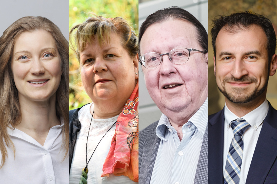 From left: Dr. Kerri Schellenberg (MD), Dr. Alexandra King (MD), Dr. Malcolm King (PhD), and Dr. Gerald Pfeffer (MD).